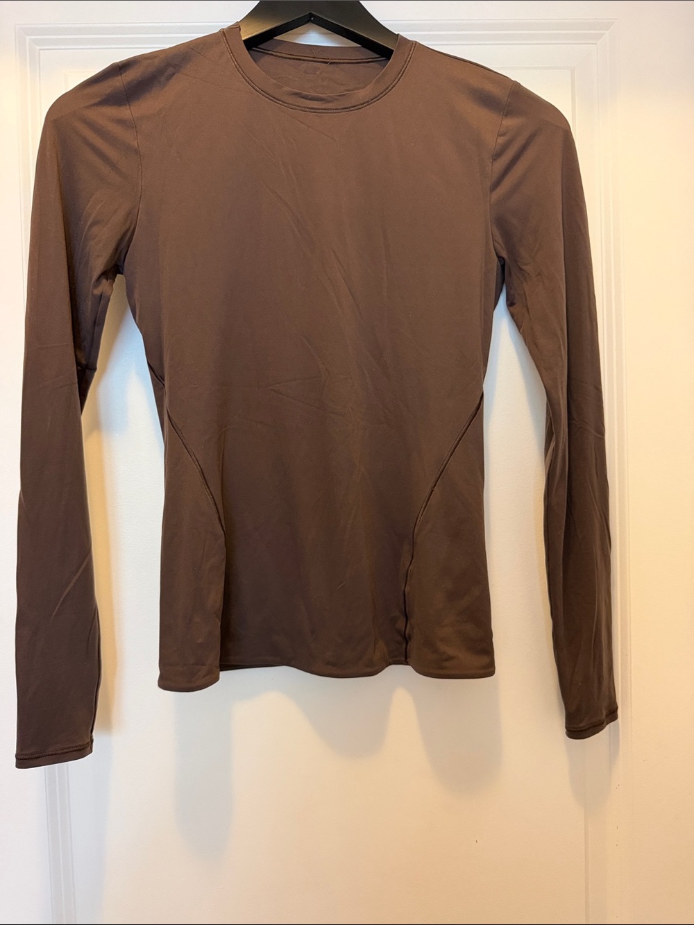 lululemon athletica Brown Long Sleeve Crewneck Top